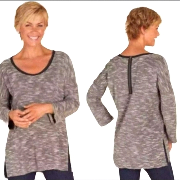 Soft Surroundings Downtown Tunic Marled Sweater, L - Picture 1 of 10